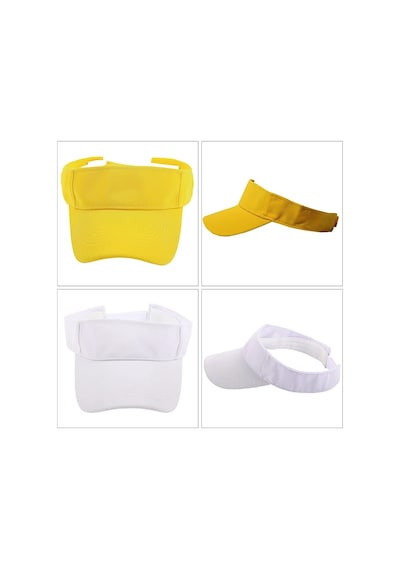 Unisex Uv Koruyucu Sporcu Plaj Vizör Şapka 2 Li Set (547423583)
