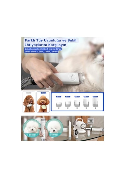 Greenwich Tüy Tıraş Makinası Vücut Pati Yüz Kulak Tarama Kesme / P1 Pro Düşük Desibel Kedi Köpek