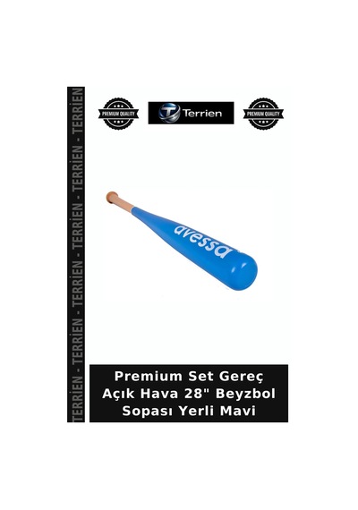 Premium Set Gereç Açık Hava 28" Beyzbol Sopası Yerli Mavi