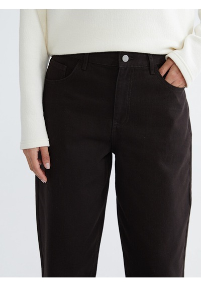 Lcw Modest Kahverengi Barrel Fit Kadın Jean Pantolon