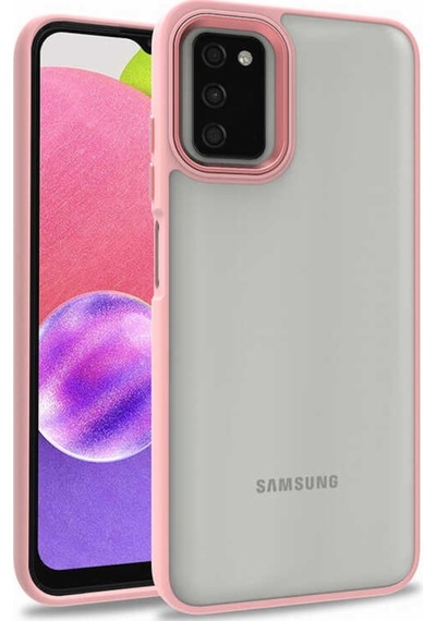 Samsung Uyumlu Galaxy A03S Flora Sert Silikon Arkası Cam Şeffaf (546131624)