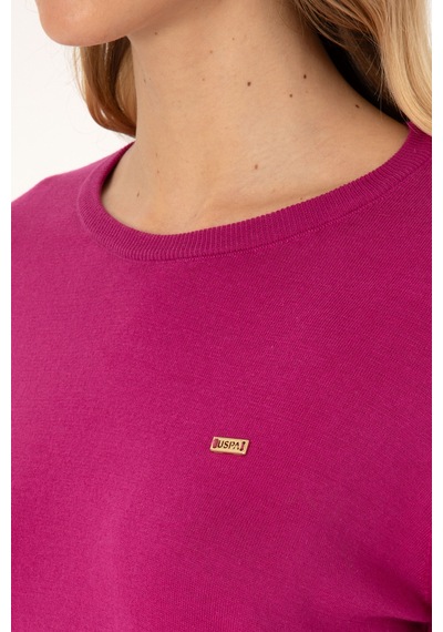 U.S. Polo Assn. Kadın Pembe Bisiklet Yaka Basic Kazak 50313579-VR252 U.S. Polo Assn. Kadın Pembe Bisiklet Yaka Basic Kazak 50313579-VR252