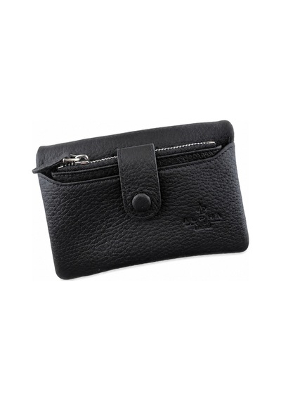 Alphaclub Bag Kadın Çok Bölmeli Kartlıklı Çıtçıt Kapamalı Cüzdan Mat Siyah