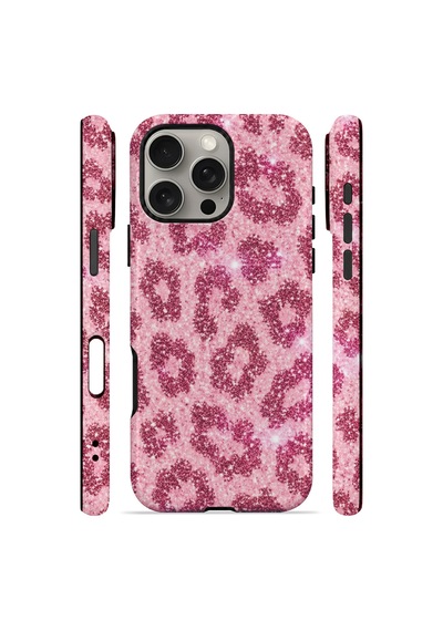 Velvoria Valestra Pembe Leopar Apple Apple iPhone Uyumlu 16 Pro Max Magsafe Koruma Kılıfı Valestra Magline - Pembe Leopar