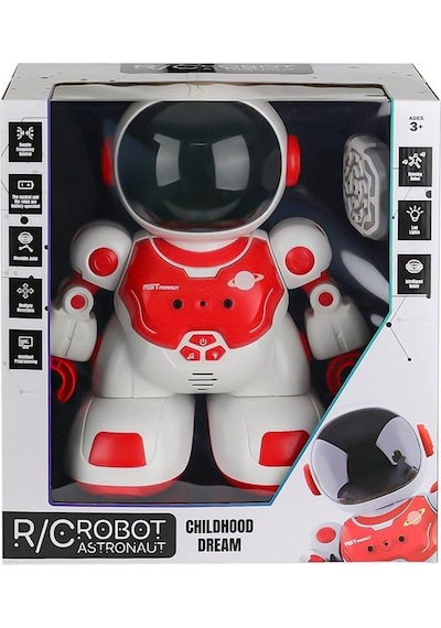 Pasifik Toys Uzaktan Kumandalı Akıllı Astronot Robot Işıklı Sesli Kırmızı Db05 Kırmızı