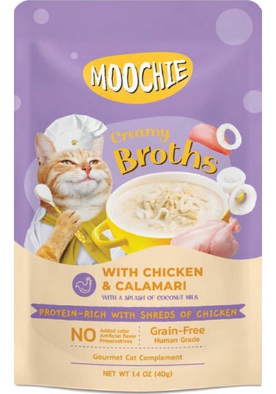 Moochıe - 515 - Çorba Kedı Ödülü Tavuk-kalamar 40 Gr X - Glblseme - 4 Adet