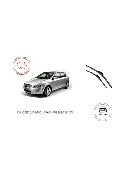 Kia Ceed Ön Cam Muz Silecek Seti 1.6 Motor Araca Özel Aparat 2006-2009 Arası