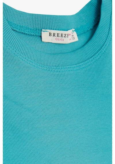Breeze Kız Çocuk Tişört Yanları Büzgülü 8-14 Yaş, Mint Yeşili-Mint Yeşili Mint