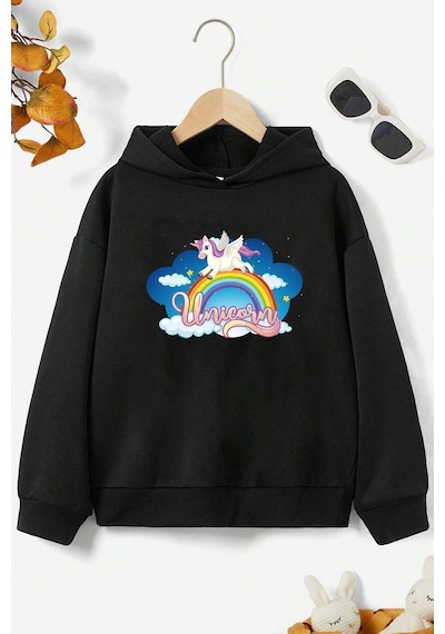 Uyguntarz Çocuk Kafadar Ayılar Baskılı Sweatshirt Gri - Siyah
