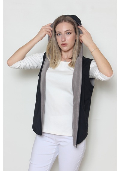 Cottoncool Kadın Içi Polar Yelek Siyah