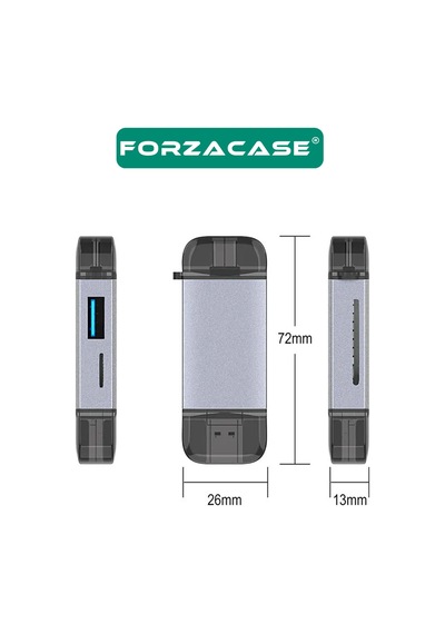 Usb 3.0 Type C Micro Usb Kart Okuyucu 3in1 Usb Otg Sd/tf - Fc447