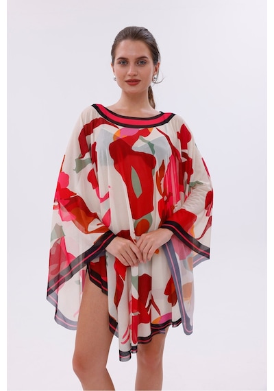 Tarzını Seç Kısa Kimono Pareo - Tesettür Pareo - Kemer Model 180x135 Cm Çok Renkli