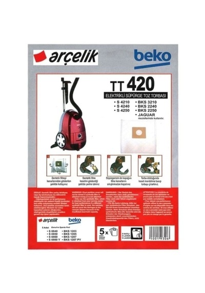 S 4250 Süpürge Sentetik Toz Torbası 20 Adet.