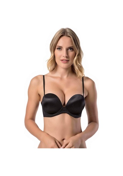 Le Jardin Blanche Double Push-up Silikonlu Askılı/askısız Sütyen Siyah