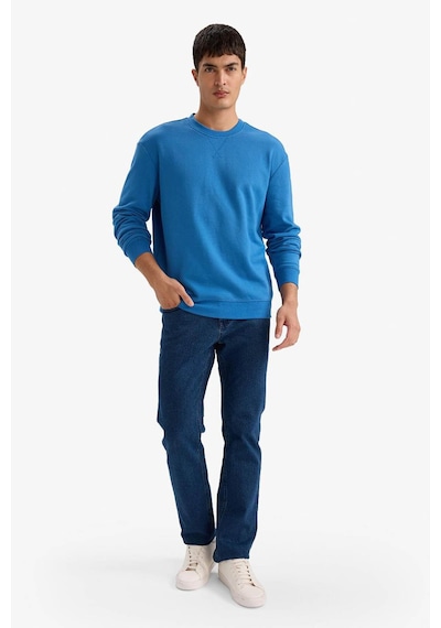 Defacto %100 Pamuk Basic Sweatshirt E8339ax26spbe410 Mavi-be410
