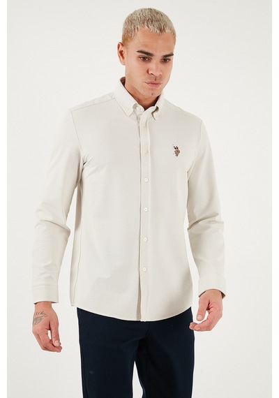 U.S. Polo Assn. U.s. Polo Assn Erkek Gömlek G081sz0og2335721 Ekru Ekru
