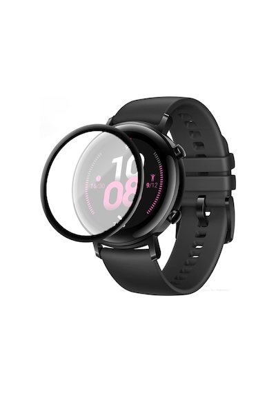 Huawei Gt2 46Mm Zore Eko Pmma Pet Saat Ekran Koruyucu-Siyah