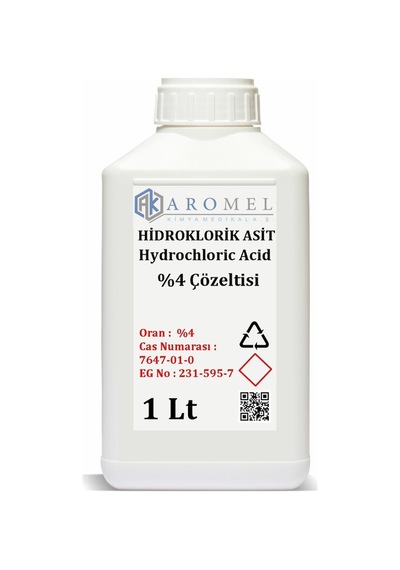 Aromel Hidroklorik Asit | %4 1 Litre | Gıda Kalite
