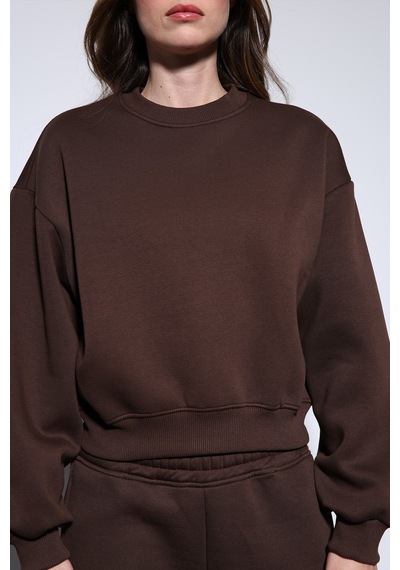 Antioch Basic Kadın Sweatshirt Kahve