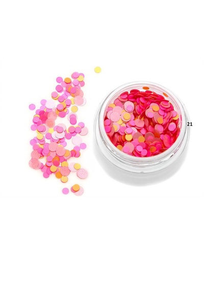 Nail Art Kamifubuki Pembe Sarı Mix Konfeti Pul 5 Gr Kmf21