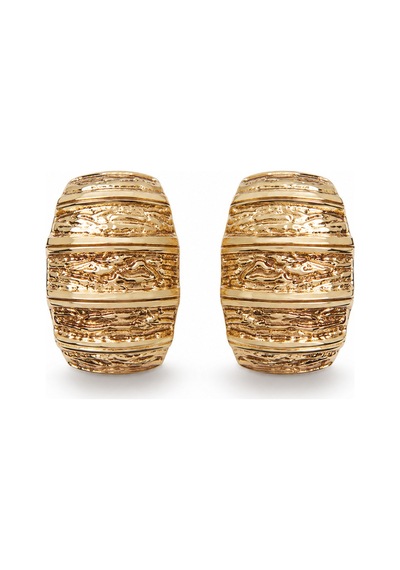 Aura Collection Mira Gold Vintage Dokulu Çelik Küpe Altın Altın