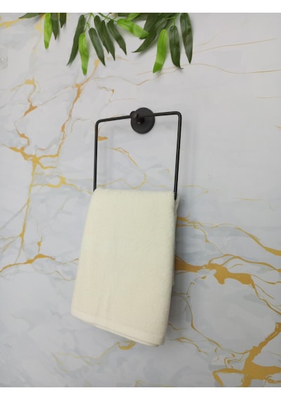 Yapışkanlı Banyo Aksesuar Seti 3 Katlı Banyo Rafı,kare Havluluk,tuvalet Kağıtlığı, Bornozluk Siyah