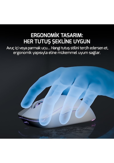 Gamepower Fenix 24.000dpı Triple Mode Kablolu/bluetooth/2.4g Beyaz Gaming Mouse Fenix Gamepower Fenix 24.000dpı Triple Mode Kablolu/bluetooth/2.4g Beyaz Gaming Mouse Fenix