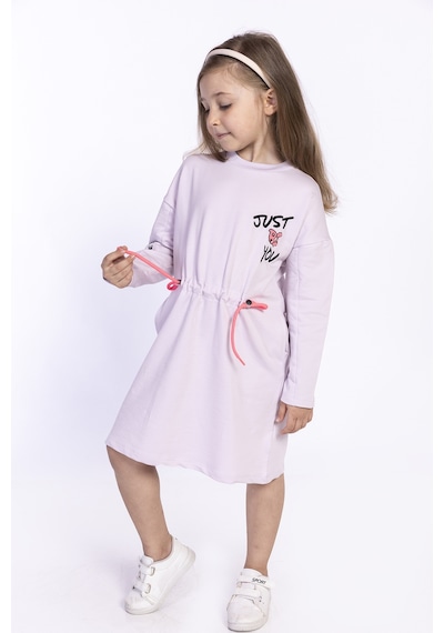 Toontoy Kız Çocuk Nakışlı Elbise Siyah