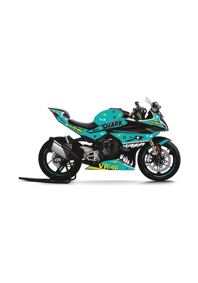 Cfmoto 450sr Köpek Balığı Parçalı Kaplama Sticker Etiket Modeli