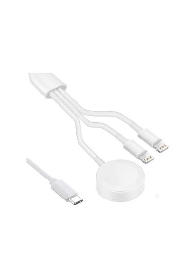 Mcstorey Apple Uyumlu Watch Manyetik Şarj Kablosu 3'ü 1 Arada Usb-c