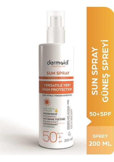 Dermokil SPF 50+ Güneş Koruyucu Sprey 200 ML + Maxrosa Paris SPF 50+ Güneş Kremi 60 ML