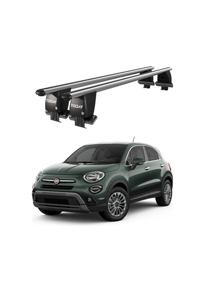 Royal Fiat 500x 2015 Ve Sonrası Uyumlu Gri Ara Atkı Port Bagaj Tavan Barı