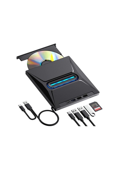 Valkyrie Usb 3.0 Harici External Cd Dvd Okuyucu Yazıcı Led Usb Hub Tf Sd Kart Okuyucu Çoğaltıcı Sku: Zeusstk2de5dd7d4a
