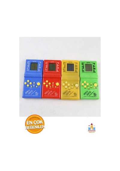 Tetris Brick Game Nostaljik El Atarisi Oyuncak - Sarı, Kırmızı, Mavi, Yeşil Renklerde