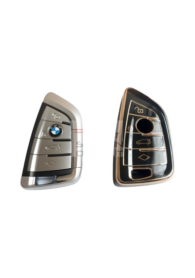 Bmw Uyumlu FEM Smart Silikon Kumanda Kılıfı Siyah 4 Buton