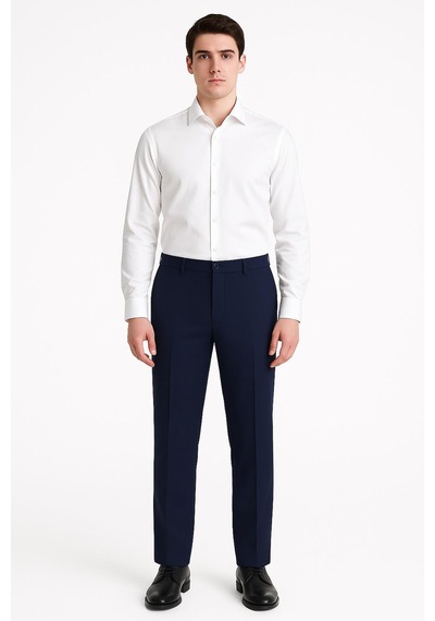 Yazı Vero Erkek Regular Fit Pamuklu Kumaş Pantolon - 7436 Lacivert