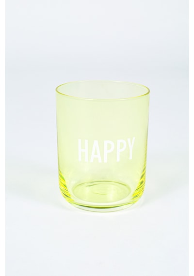 Motto Happy Sloganlı Bardak Sarı 350 Cc Renkli