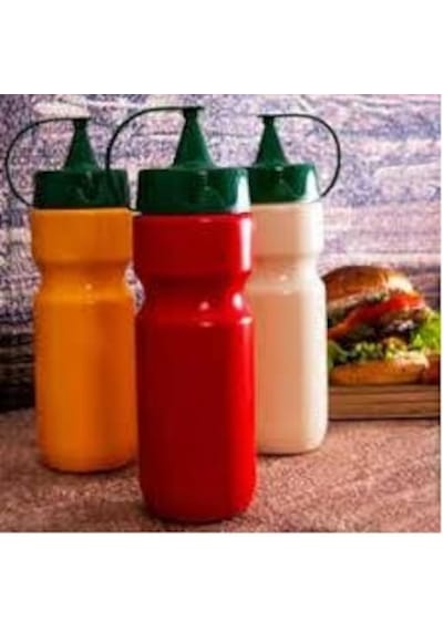 Sosluk Ketçap Mayonez Hardal Yağlık Şişe Seti Sıkılabilir Plastik Sos Şişe Seti 660 Ml 3 Adet Çok Renkli