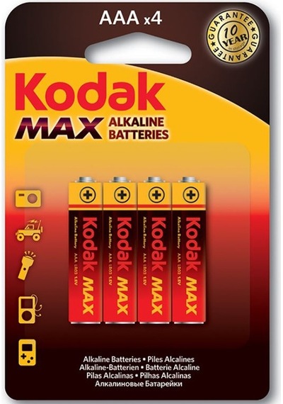 Kodak Max Alkalin AAA İnce Kalem Pil 4'lü