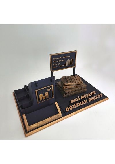 Kişiye Özel Mali Müşavir Masa İsimliği ve Kartvizitlik