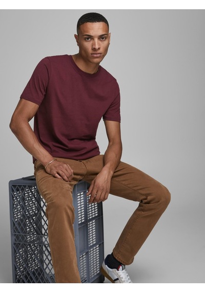 Jack & Jones Jjeorganıc Düz Tişört 12156101 Koyu Bordo