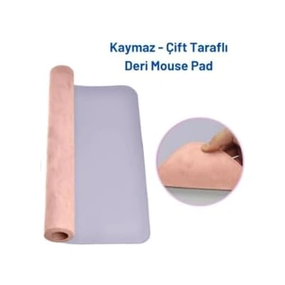 70x30 L Deri Mouse Pad,ofis Mouse Pad,masa Matı Sümen,konforlu Mouse Pad,çift Yönlü Mouse Pad Lila