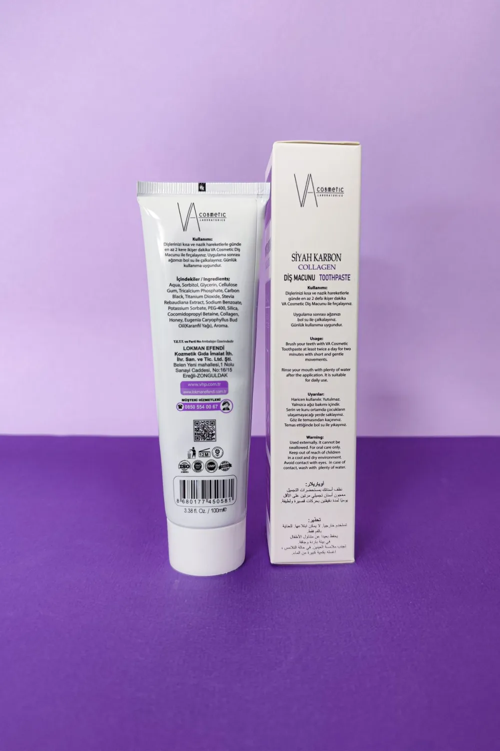 Va Cosmetic Aktif Karbon Beyazlatıcı Diş Macunu 100 Ml Leke Karşıtı Ağız Ve Diş Bakımı Beyazlatma