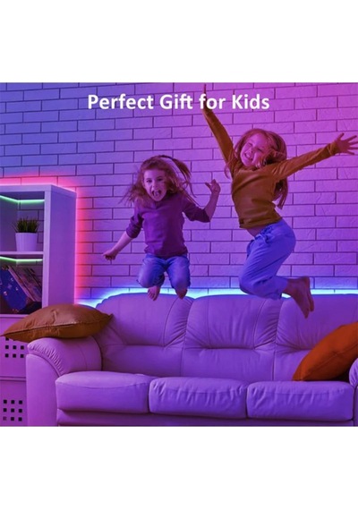 16 Renkli Rgb Şerit Seti, Kumandalı, Silikonlu, Adaptörlü, Işıklandırma Fırsatı RGB