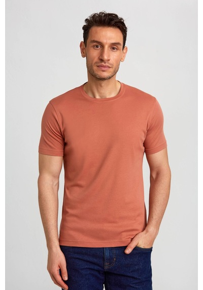 Bisse Erkek O Yaka T-shirt Yeşil Kıremıt Ts24y24104 D26 Kiremit
