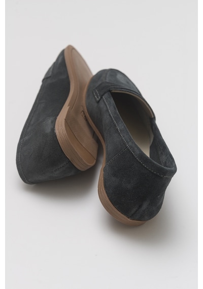 Luvishoes Luvi Shoes F02 Füme Süet Hakiki Deri Kadın Loafer Ayakkabı Füme