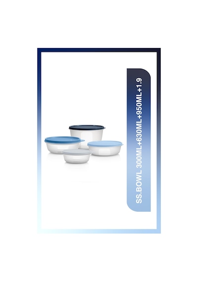 Tupperware Ss.bowl 300ml+630ml+950ml+1.9