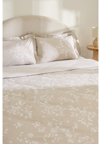Kaşmir Home Fancy %100 Pamuk Çift Kişilik Nevresim Takımı Bej Bej