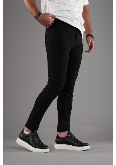 Slimfit 5 Cep Dar Paça Astarsız Mevsimlik Kumaş Pamuklu Erkek Spo