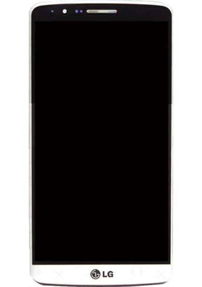LG Uyumlu G3 Lcd Ekran Dokunmatik Beyaz Çıtalı